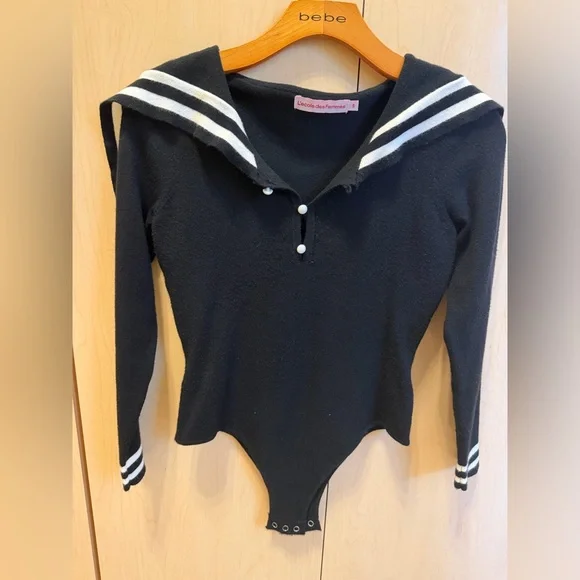 Black Sailor Bodysuit - Picture 4 of 7